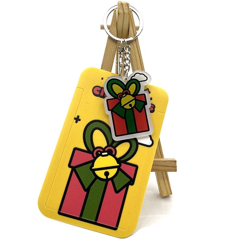 Merry Christmas Tree Gift Creative double-sided lovely acrylic gift mobile phone schoolbag pendant key ring pendant